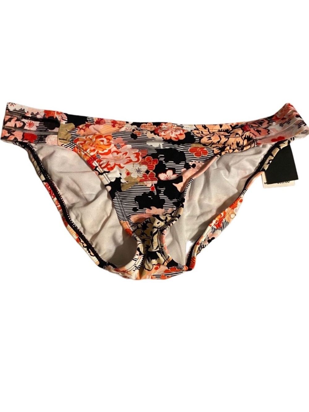 Kenneth Cole New York Nwt Sweet Sakura Floral Tab Hipster Bikini Bottom M